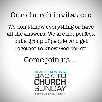 invitation to come to church